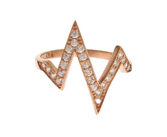 Nialaya Rosa Gold 925 Silber Damen Klarer Ring - Image 2