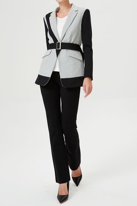 Farbblock-Blazer aus Jersey - Image 5