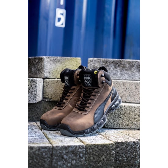 Puma Sicherheit Condor Mid Nubuck Braun Sicherheitsstiefel - Image 5