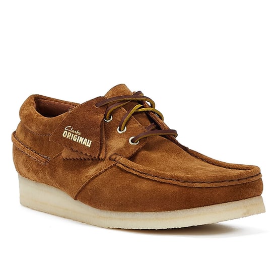 Clarks Originals Wallabee Boot Wildleder Herren Cola Schnürschuhe - Image 2