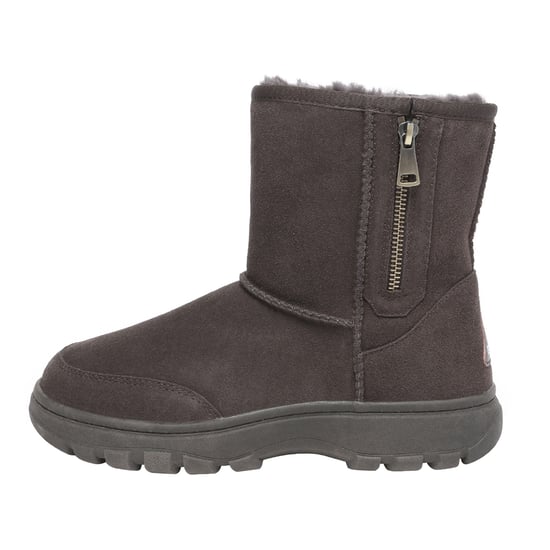 EVER AU Women Starling Zipper Short Boots - Chocolate