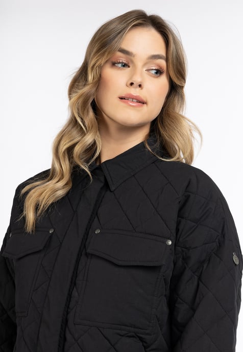 Dreimaster Baumwolljacke mit leichter Wattierung Damen schwarz - Image 5