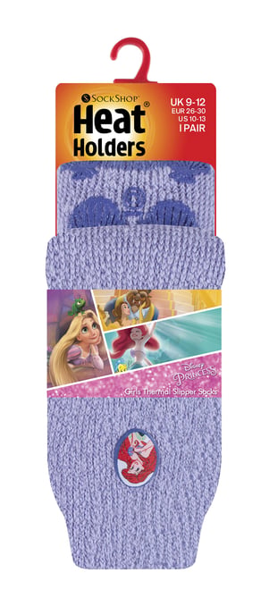 Wärmehalter - Kinder Charakter rutschfeste 2.3 TOG Winter warme thermische Pantoffelsocken mit Greifern - Kleine Meerjungfrau - Image 2