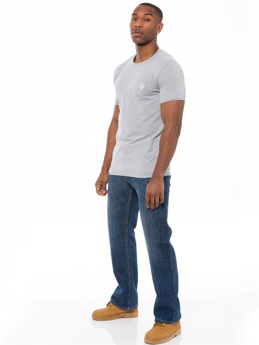 Enzo | Herren Regular Fit Denim Jeans mit Gürtel - Blau - Image 6