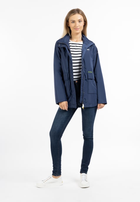 Schmuddelwedda Regenjacke - recyceltes Material Damen Marine - Image 1