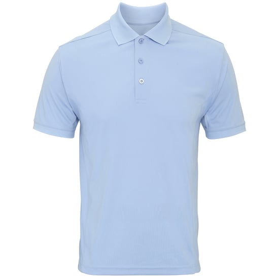 Premier Mens Coolchecker Pique Short Sleeve Polo T-Shirt (Hellblau) - Image 1