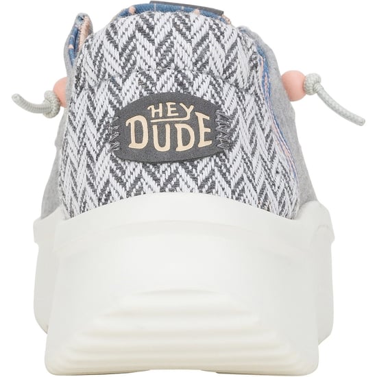 HEYDUDE Wendy Peak Chambray Woven Polyester Damen Grau Loafers - Image 2