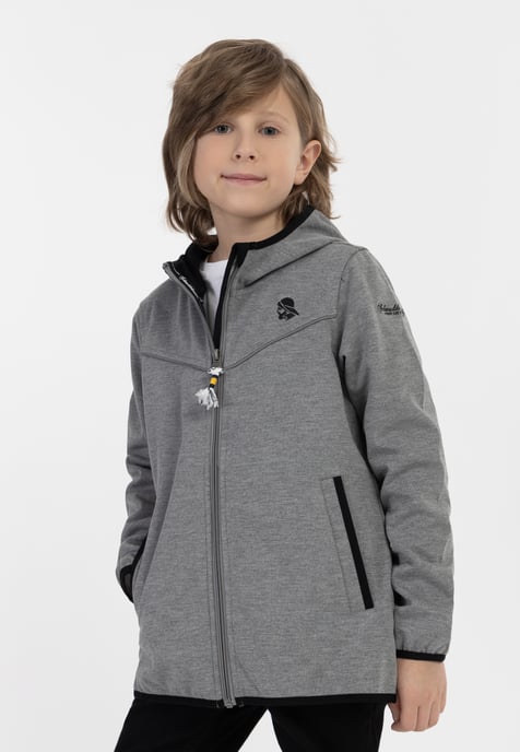 Schmuddelwedda Funktionsjacke jung grau melange - Image 3