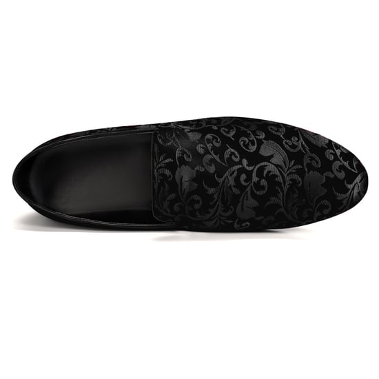 Herren Penny Loafer mit edlem Jacquard Schwarz - Image 4