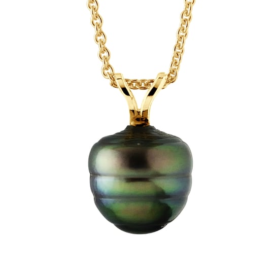 DIADEMA - Pendant - Yellow Gold and Tahitian Pearl