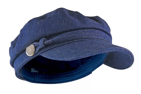Damen Baumwolle Peaked Denim oder Kord Baker Boy Hut Fiddler Cap - Image 1