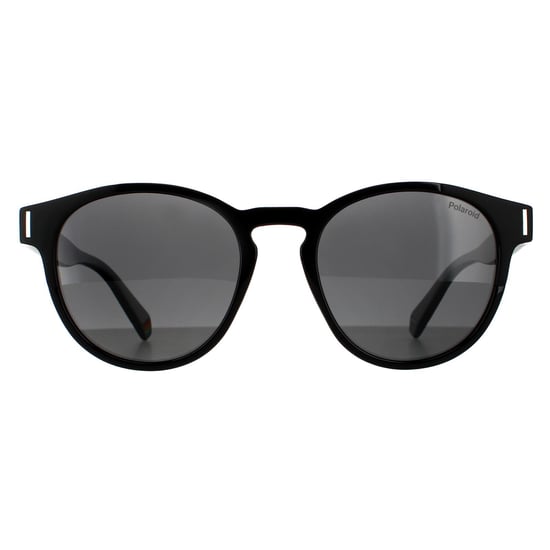 Polaroid Runde Unisex Schwarz Grau Polarisierte Sonnenbrille - Image 1