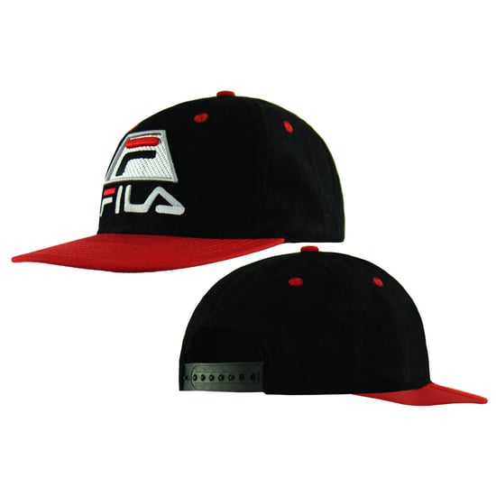 Fila Logo Herren Kappe Schwarz/Rot - Image 3