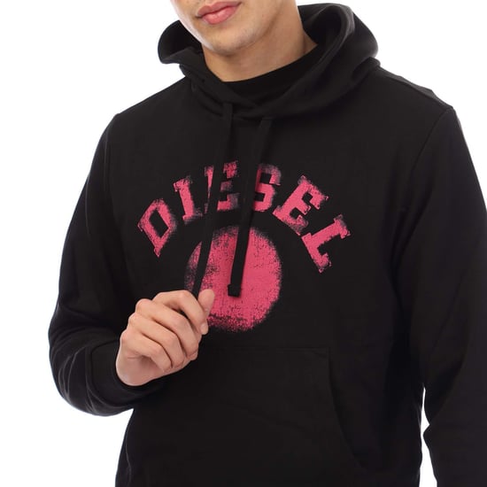 Diesel - Schwarzer Kapuzenpullover Mit Verzerrtem Punktdesign - Image 3