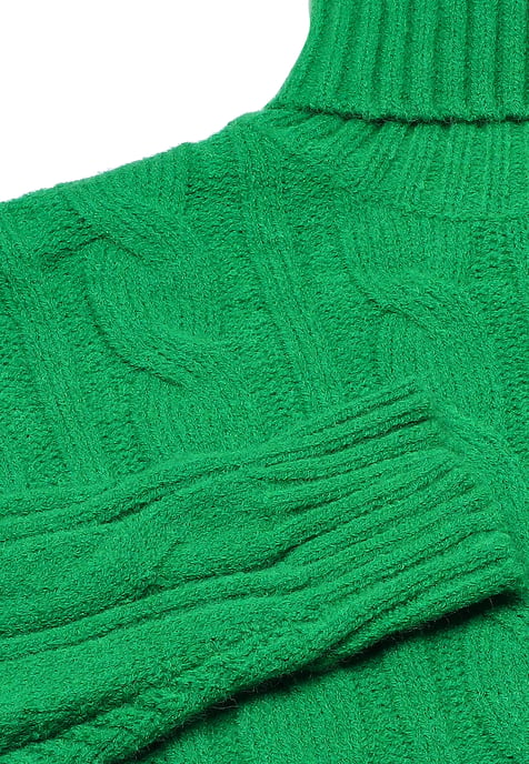 Mymo Rollkragenpullover Damen grün - Image 3