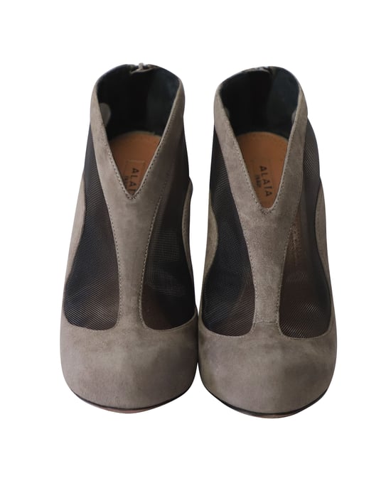 Alaïa Azzedine Stiefeletten aus grauem Wildleder - Image 2
