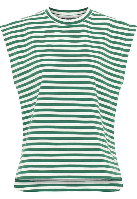 Dreimaster T-Shirt Damen Grün Weiss - Image 1