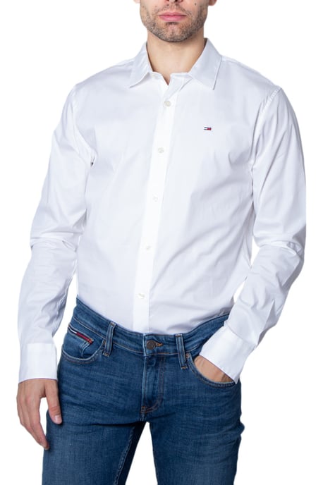 Tommy Jeans TJM Original Herrenhemd Weiß Baumwolle. Authentische Tommy Jeans Kleidung - Tommy Jeans Streetwear/Sportswear Design - Tommy Jeans für Männer - Tommy Jeans Hemd in der Farbe Weiß passt perfekt zu Ihrem restlichen Garderobe - Material Baumwolle - Image 1