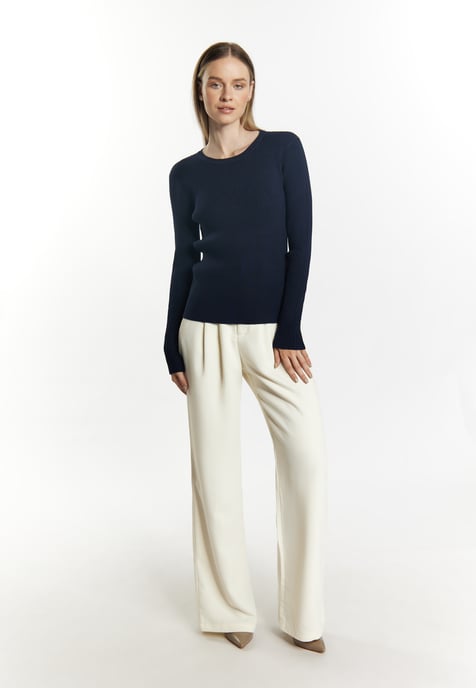 Dreimaster Strickpullover Damen Marine - Image 2