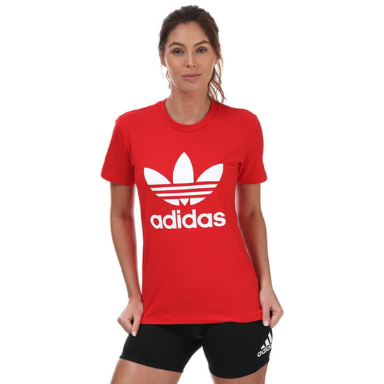 Women's adidas Originals Adicolor Classics Trefoil T-Shirt in Red