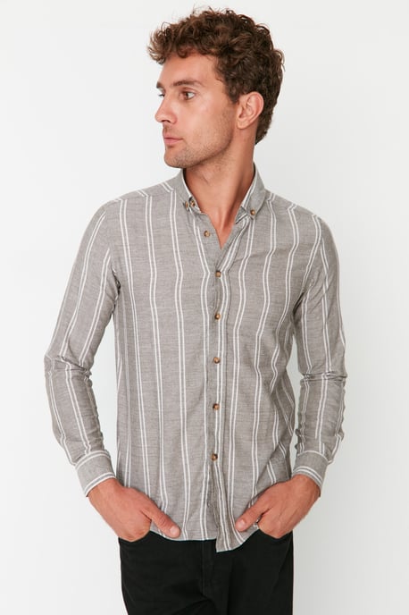 Trendyol Garçon Col boutonné Bras standard basique Chemise - Image 1