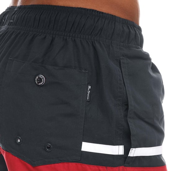 Men's Ben Sherman Vilanculas Swim Shorts in navy red white
