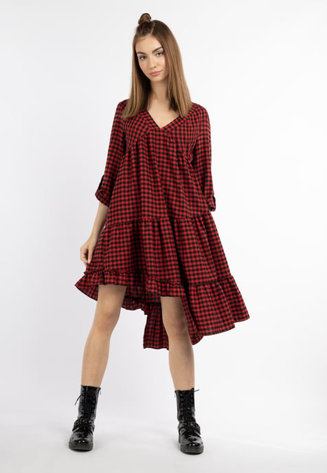 Mymo Midikleid Damen schwarz/rot - Image 2