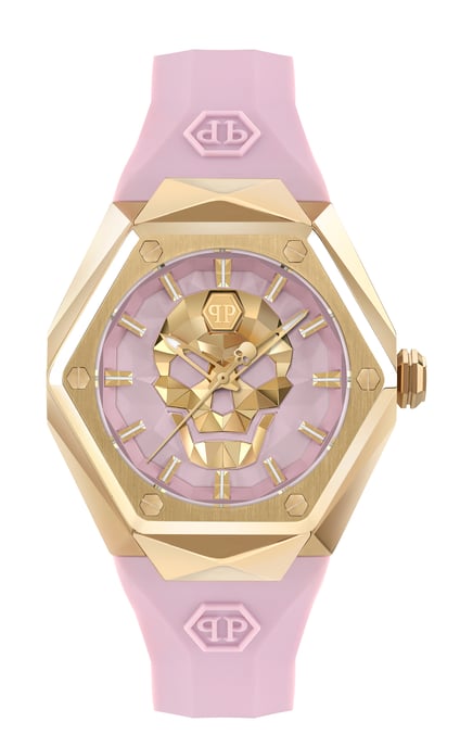 Philipp Plein $kull Stacheln Damen Pink Uhr PWADA0124 - Image 1