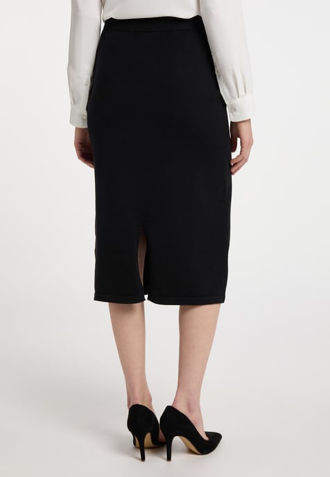 Dreimaster Strickrock Damen Schwarz - Image 3