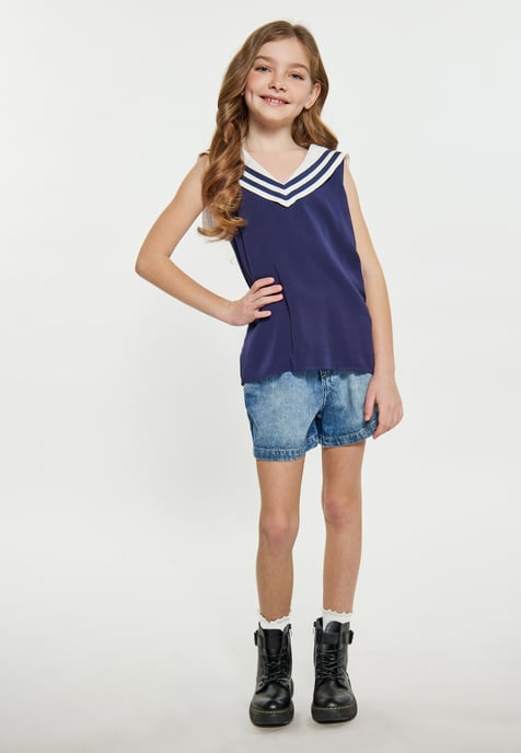 Dreimaster Bluse Mädchen (Kids) Marine - Image 2