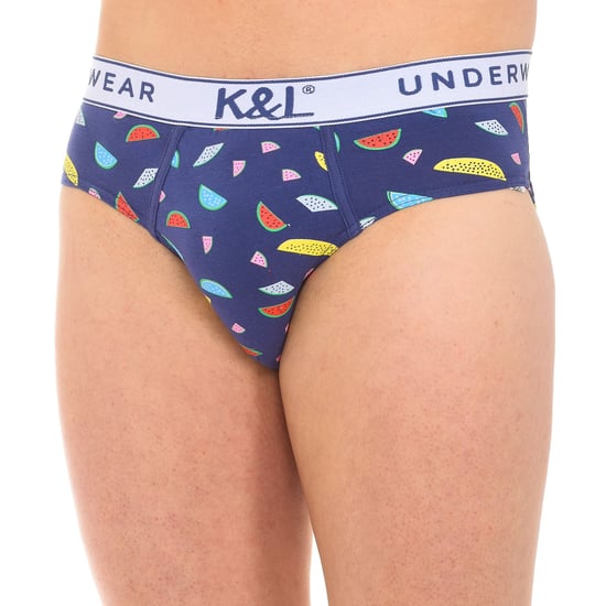 Pack-3 Men's Printed Breathable Fabric Slips KL3005