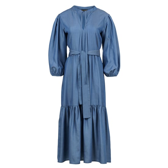Indigo Midi Dress with Ties