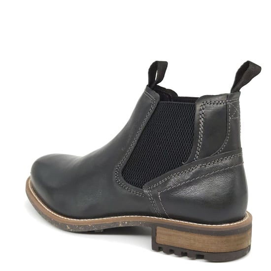 HX London Merton Leather Black Mens Chelsea Boots