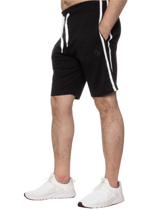 Enzo | Herren T-Shirt & Shorts Loungewear Set - Weiß/Schwarz - Image 3