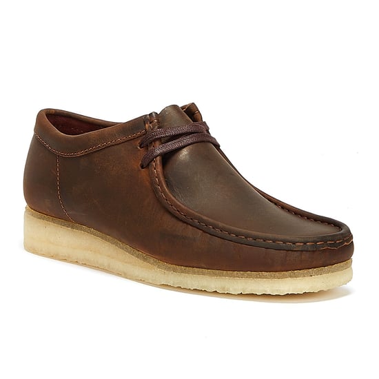 Clarks Originals Wallabee Leder Herren Schuhe Braun - Image 2