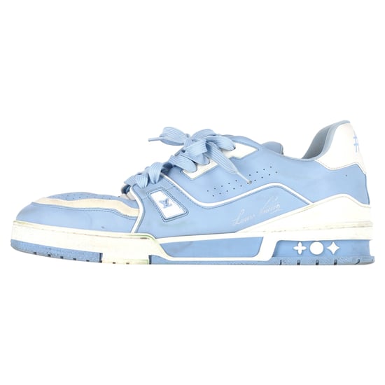 Louis Vuitton LV Sneaker aus hellblauem Leder - Image 4