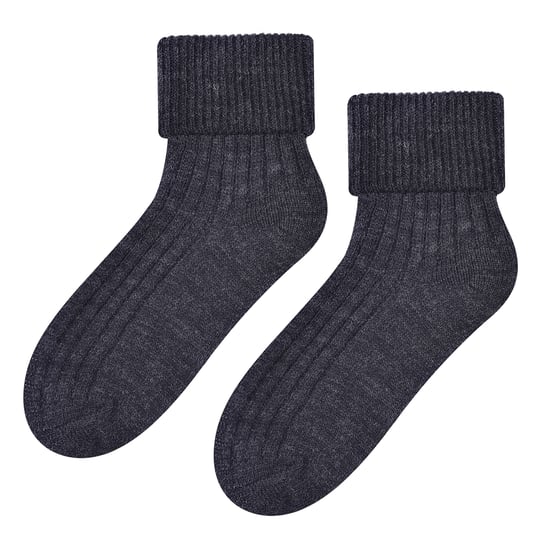 Damen Bettsocken aus Wolle | Steven | Superweiche, gemütliche Lounge-Schlafsocken, Anthrazit - Image 1