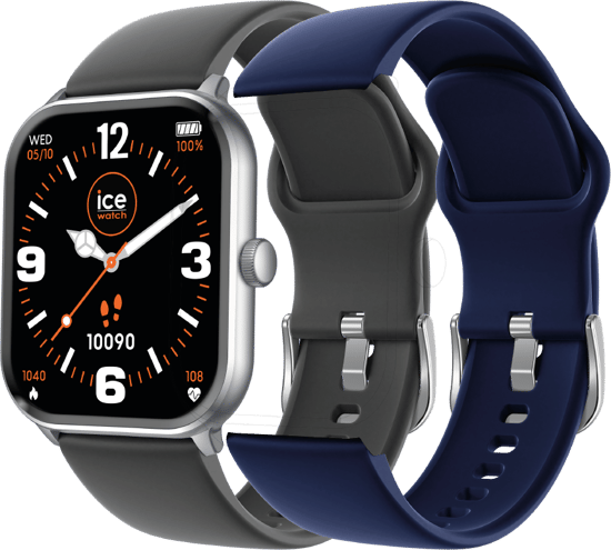 Ice Watch Ice Smart - Ice 1.0 - Silver - 2 Bands - Black - Navy Unisex's Black Watch 022252