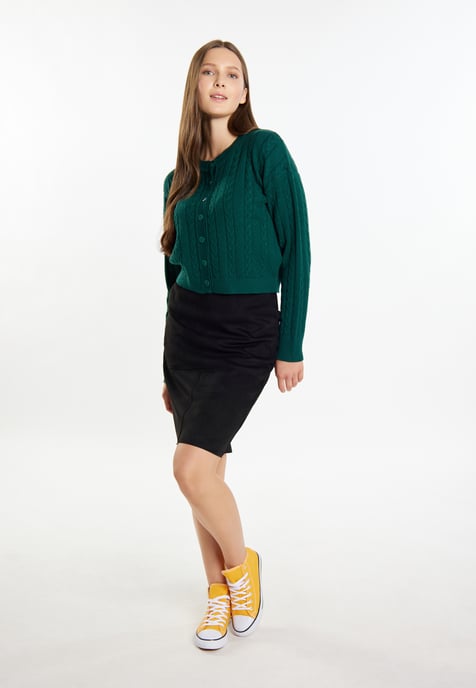 Mymo Strickjacke Damen dunkelgrün - Image 2