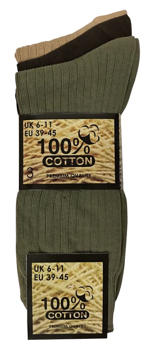 6 Pack Herren weich 100% Baumwolle atmungsaktiv farbig gerippt Kleid Socken - Image 2