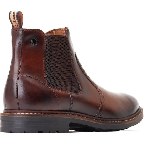 Base London Bloom Leder Herren Stiefel in verbranntem Braun - Image 2