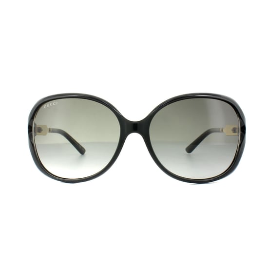 Lunettes De Soleil Gucci 0076S 002 Dégradé Gris Or Noir - Image 1