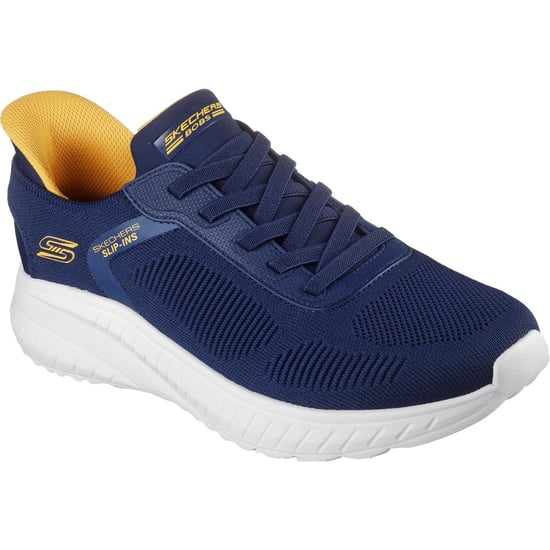 Skechers BOBS Sport Squad Chaos Solid Step Textile Herren Navy Sneakers - Image 1