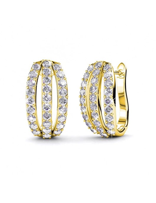 Elegante Ohrringe - Gold und Kristall - Image 1
