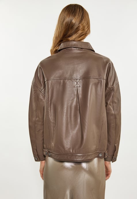 Dreimaster Jacke Damen Taupe - Image 4