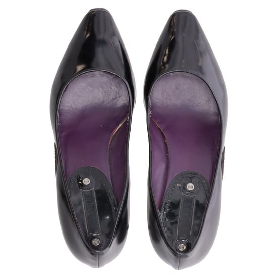 Celine Pumps mit Mandelfuss und kitten Heel aus schwarzem Leder - Image 5