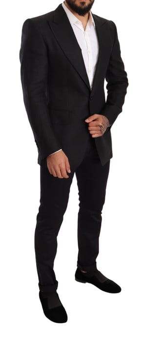 Leinen Slim-Fit Manteljacke Blazer - Image 5