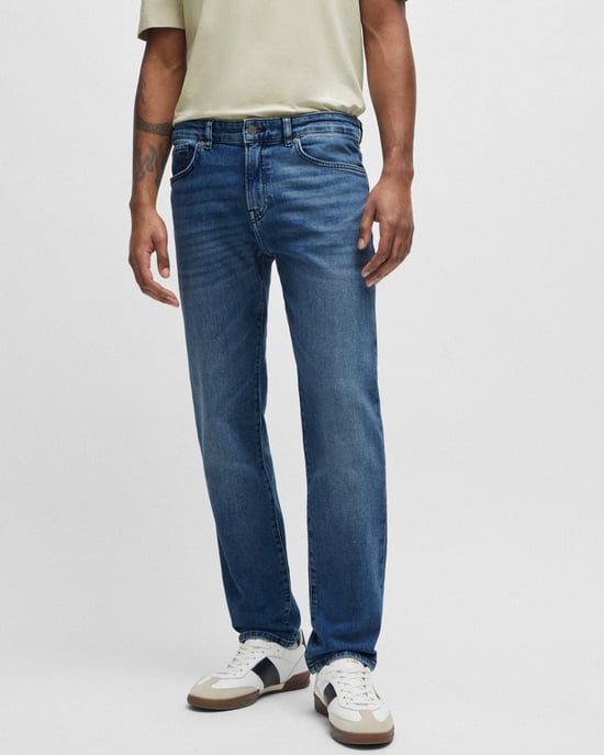 BOSS Orange Re.Maine BC-C Regular Fit Jeans in Mittlerem Blau Komfort-Stretch-Denim NOS - Image 1