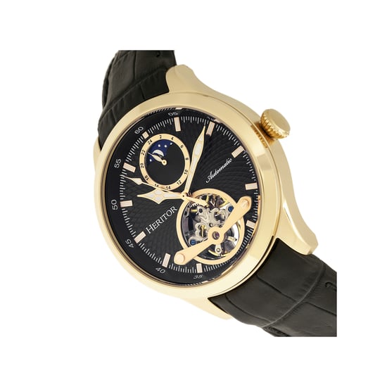 Heritor Automatik Gregory Semi-Skelettuhr mit Lederarmband - Image 3
