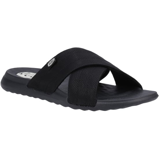 HEYDUDE Christi Slide Distressed Polyurethan Damen Schwarz Sandalen - Image 1